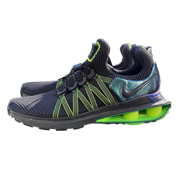 Nike Shox Running Shoes Sneaker Gravity Black Gorge Green AR1999-003 Mens Size 8